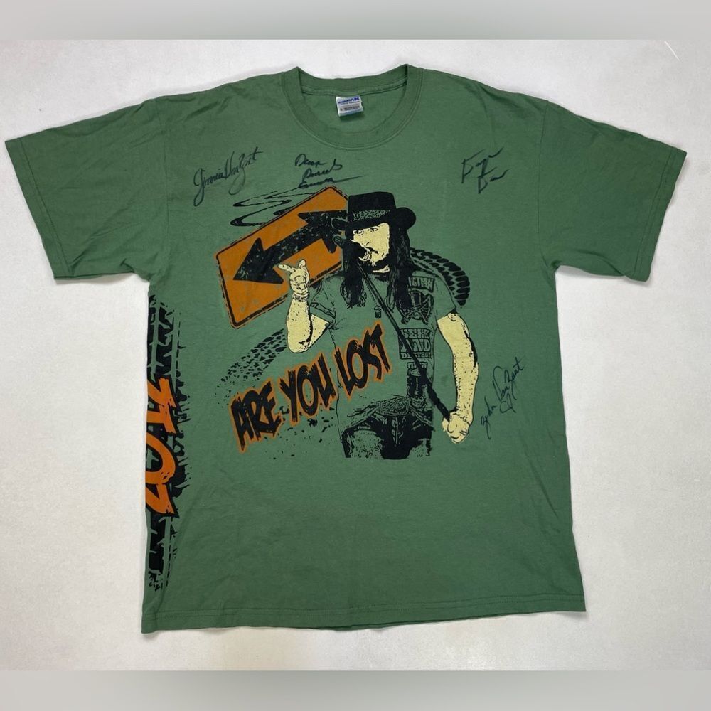 Jimmie Van Zant American De Tour Are You Lost 2012 T-shirt Men Large Green Music